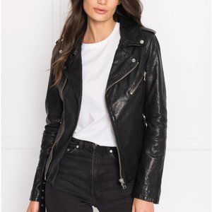 KIYOSHI | WASHED LEATHER BELTED BIKER JACKET